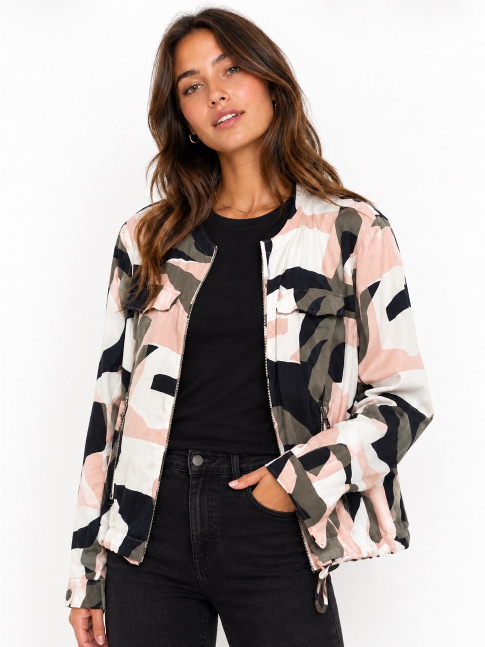 DKNY Camo Print Light Jacket Small